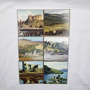 Six Vintage Scotland Photo Scenes Drink Coasters